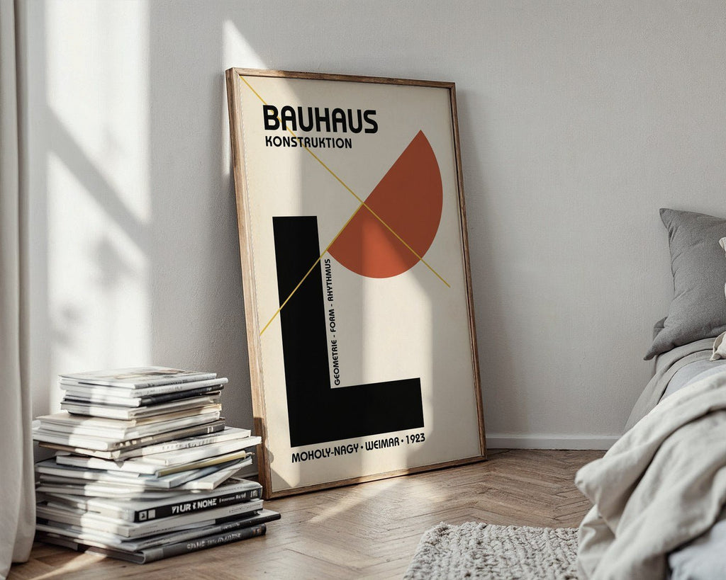 Asymmetric Bauhaus Poster – Modernist Shapes Wall Art — styled-wall