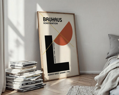 Asymmetric Bauhaus Poster – Modernist Shapes Wall Art — styled-wall