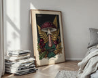 Dark Forest Fungi Poster – Jewel Tone Botanical Wall Art Print — styled-wall