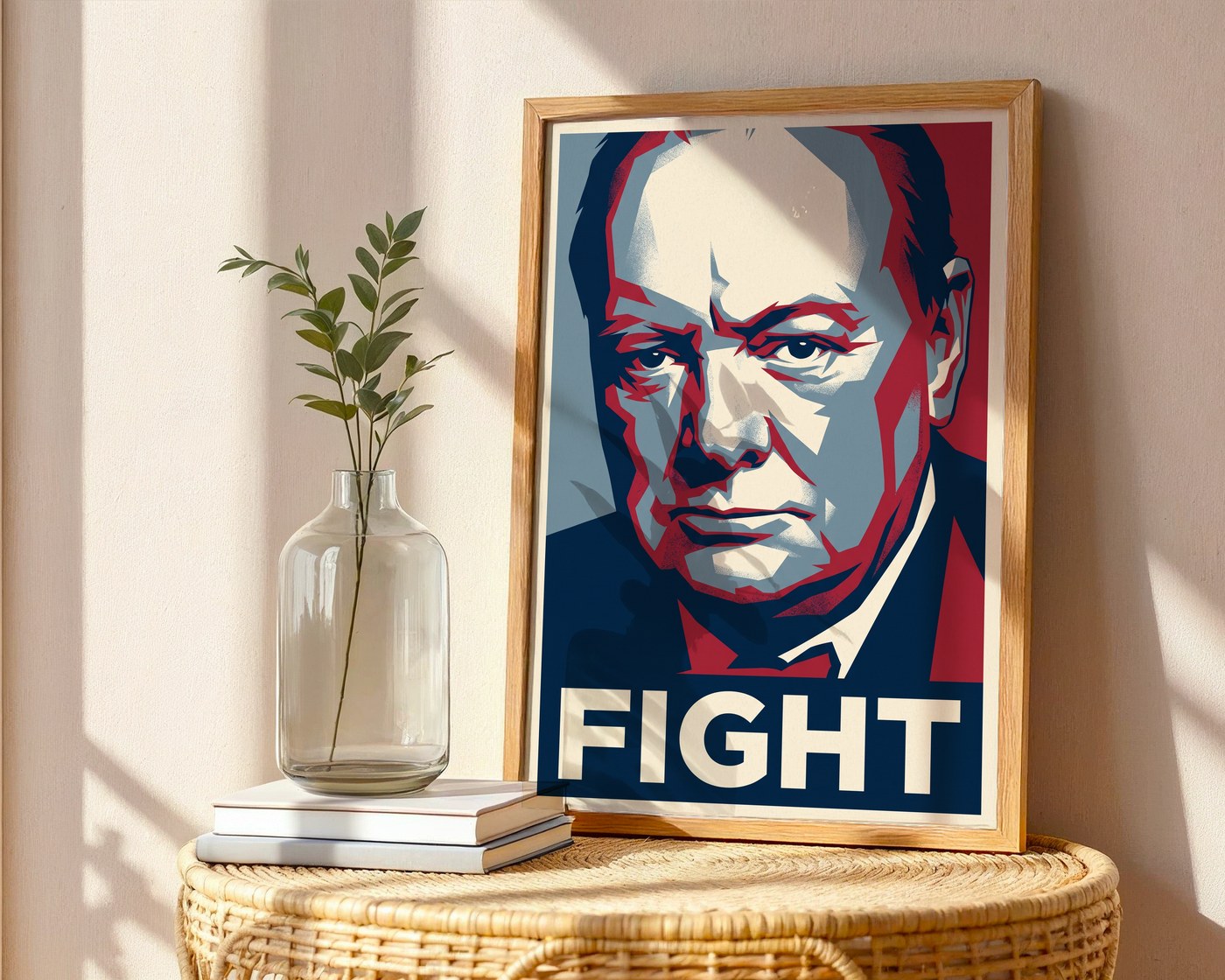 Winston Churchill Poster – Hope Style Wall Art Print — frame-486