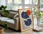 Betta Fish Poster – Japanese Linocut Wall Art Print — frame-426