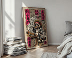 Dumpling Tanuki Poster – Retro Japanese Editorial Wall Art Print — styled-wall