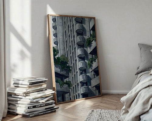 Barbican Centre Poster – Brutalist Gouache Wall Art — styled-wall