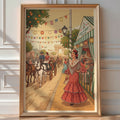 Seville Feria de Abril Poster – Andalusian Wall Art Print — room-portrait