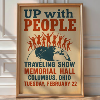 Musical Show Poster – Vintage 70s Positivity Art Print with Retro Typography & World Unity Message, Feel - Good Wall Art, Bold Art - Just Great Posters