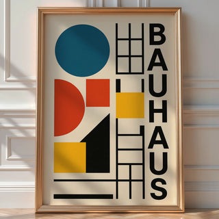 Bauhaus Style Abstract Art Print – Bold Modern Wall Decor with Geometric Shapes, Mid Century Inspired Minimalist Poster, Bold Art - Just Great Posters