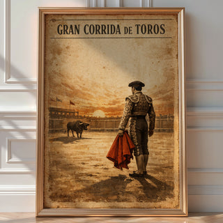 Gran Corrida de Toros Poster – Vintage Spanish Bullfighter Wall Art Print - Just Great Posters