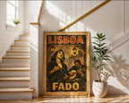 Close-up view of the Lisboa Fado poster