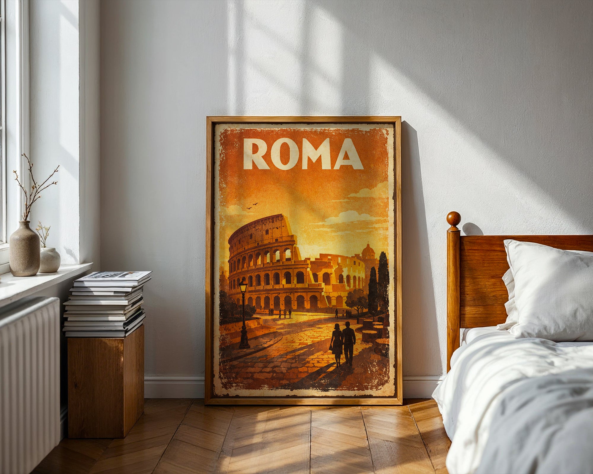 Roma poster shown in an alternative frame style