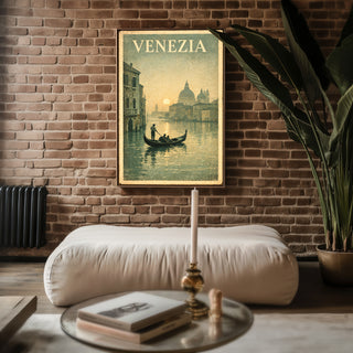 Venezia Poster – Vintage Venice Gondola Wall Art Print - Just Great Posters