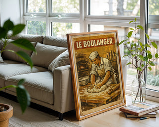 Le Boulanger Poster – Vintage French Bakery Wall Art Print - Just Great Posters