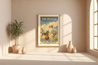 Air France Vintage Travel Poster – Retro Airline Wall Art Print - Just Great Posters