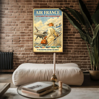 Air France Vintage Travel Poster – Retro Airline Wall Art Print - Just Great Posters