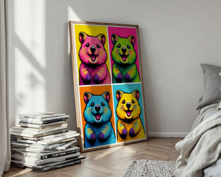 Pop Art Quokka Poster – Colourful Animal Wall Art in Retro Comic Style - Just Great Posters