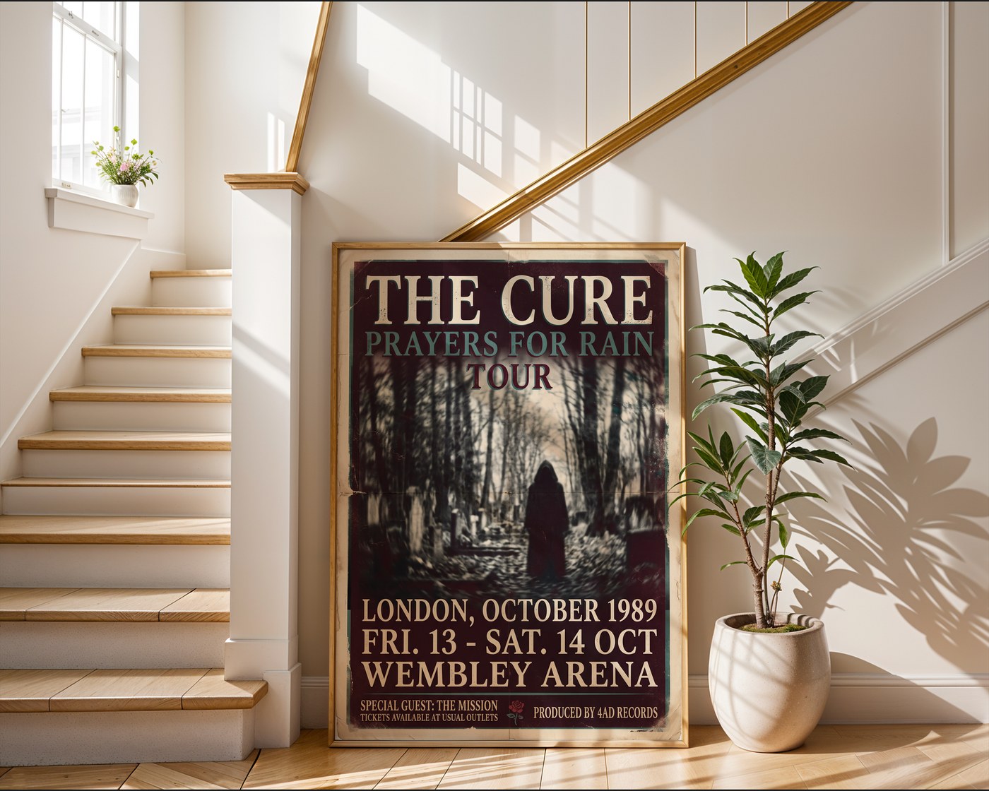 The Cure 1989 Tour Poster – Gothic Rock Wall Art Print — frame-267