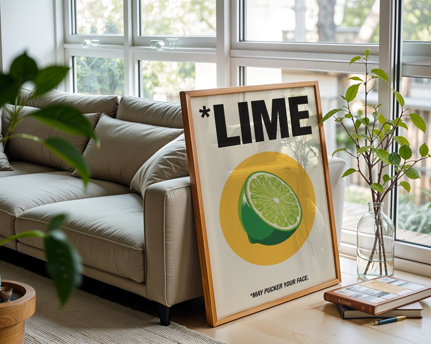 Lime Zest Poster – 1970s Vintage Advertising Print — frame-426