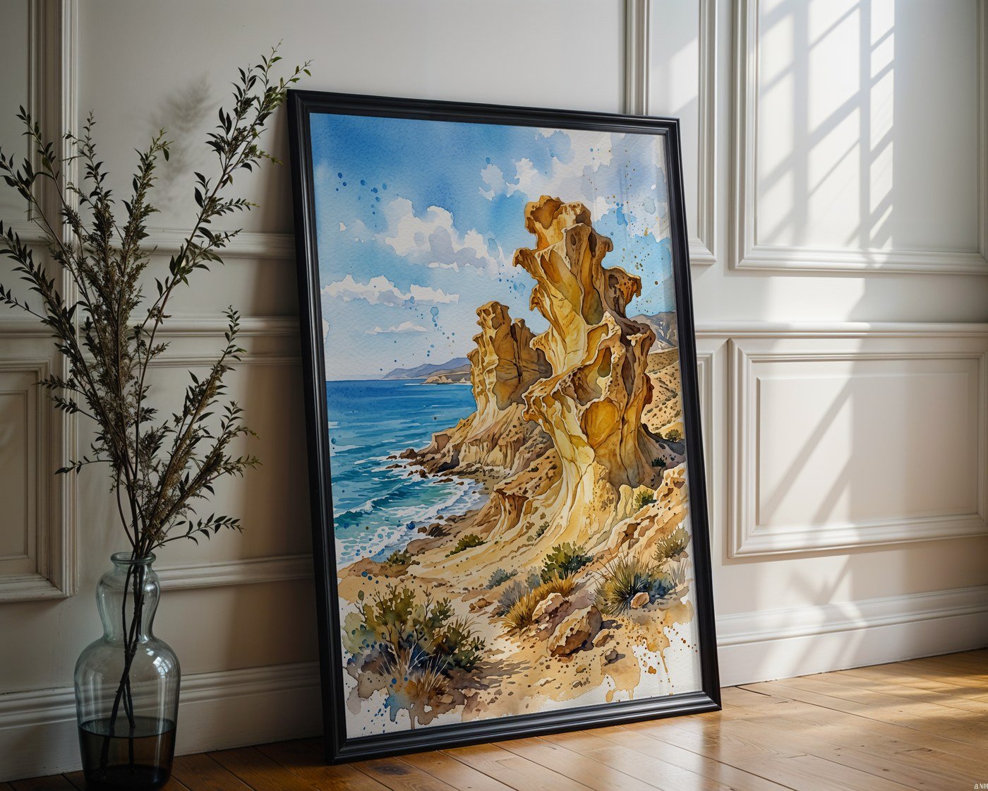 Mazarron Bolnuevo Erosions Poster – Nature Wall Art Print — frame-286