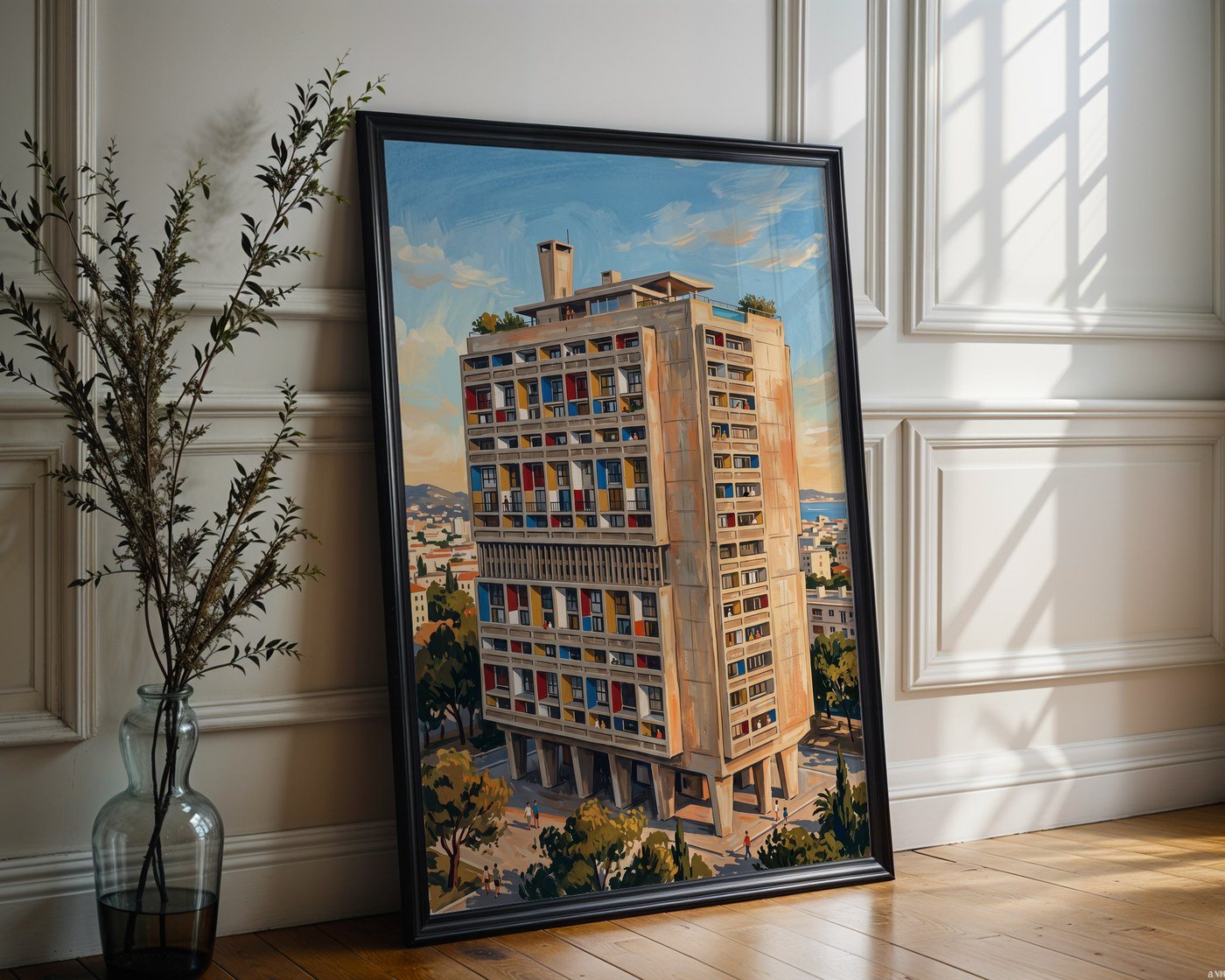 Unité d'Habitation Poster – Le Corbusier Wall Art — frame-286