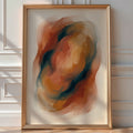 Terracotta & Teal Abstract – Warm Colour-Field Wall Art — room-portrait