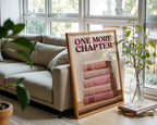 One More Chapter Poster – Retro Library Wall Art Print — frame-426