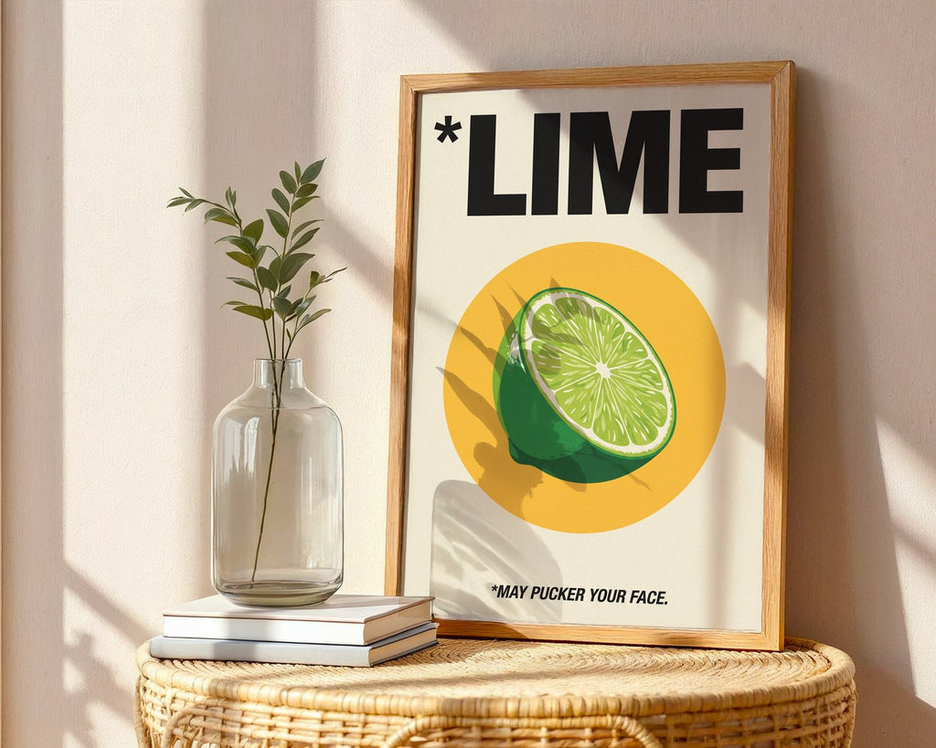 Lime Zest Poster – 1970s Vintage Advertising Print — frame-486