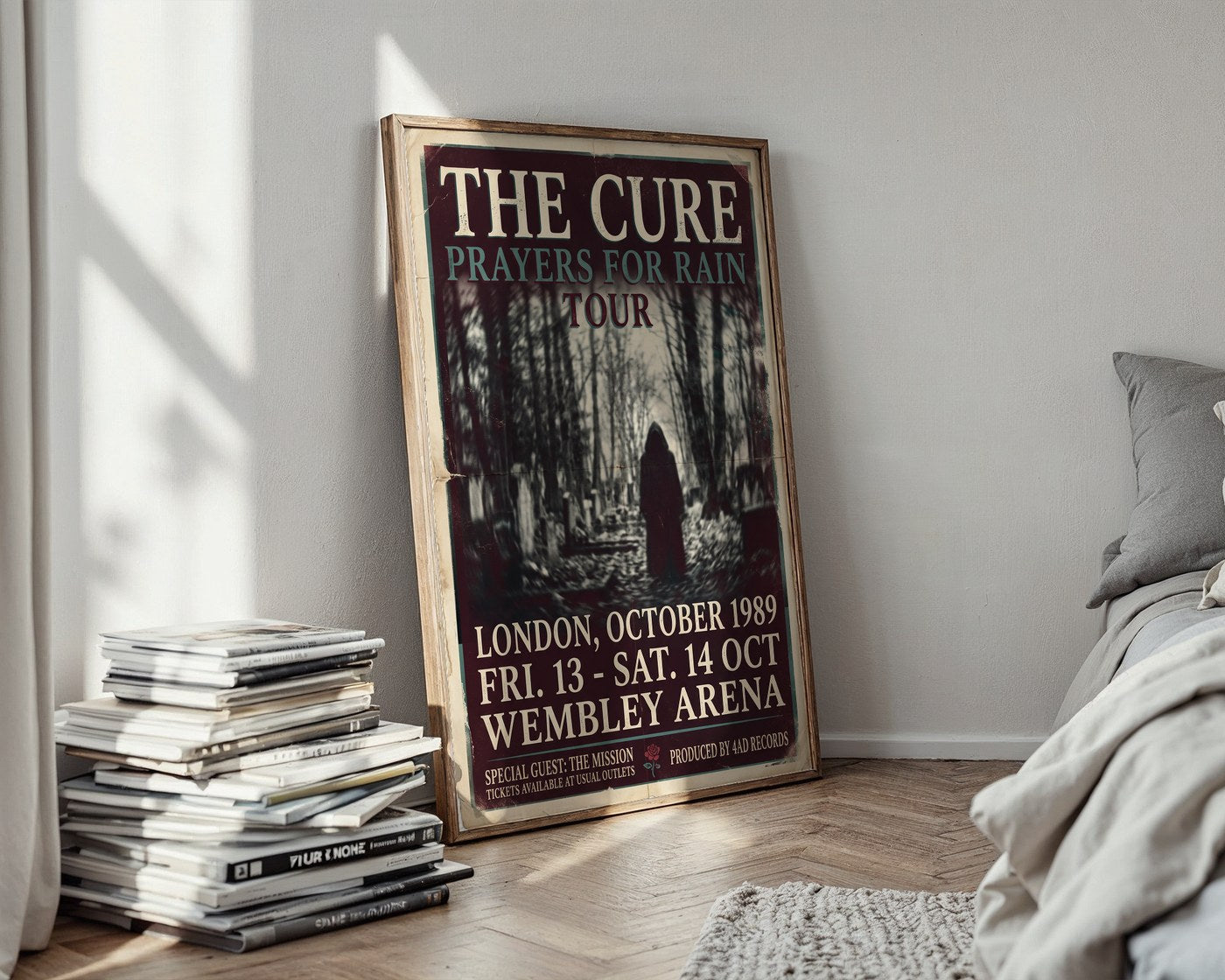 The Cure 1989 Tour Poster – Gothic Rock Wall Art Print — styled-wall