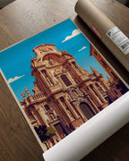 Murcia Cathedral Poster – Vintage Travel Wall Art Print — barakaya-flatlay