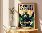 Orient Express Travel Poster – Art Deco Wall Art Print — frame-486