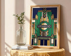 London Underground Poster – Art Deco Wall Art Print — frame-486