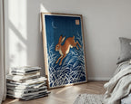 Hare in the Meadow Poster – Japanese Minimalist Wall Art Print — styled-wall