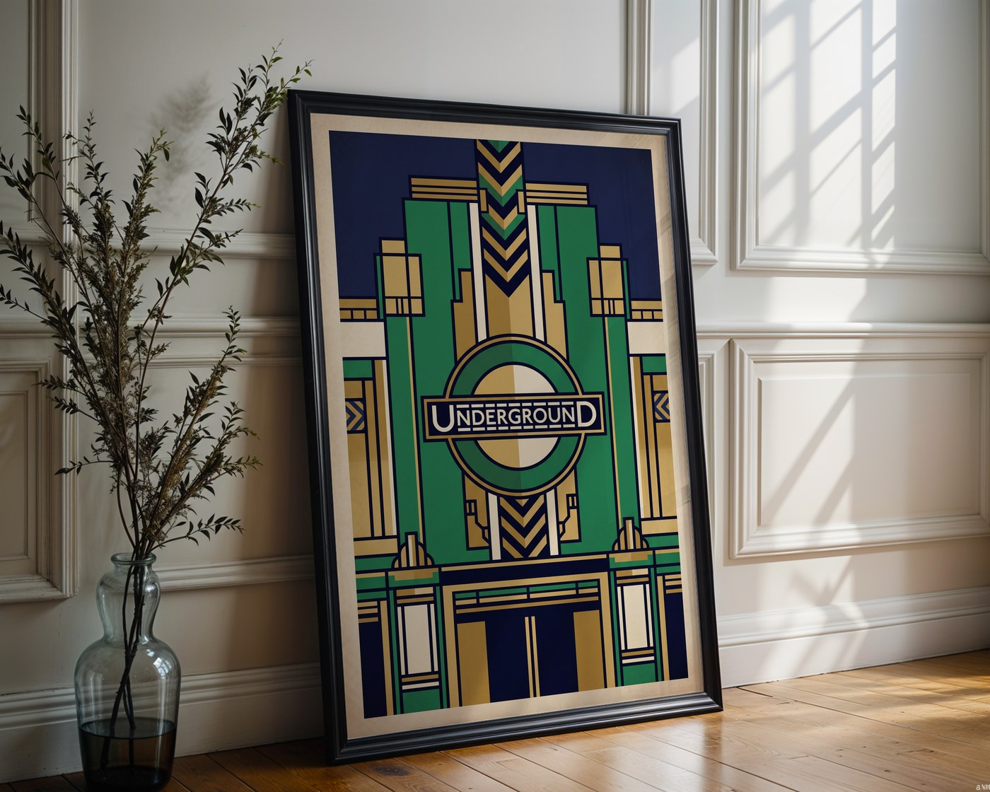 London Underground Poster – Art Deco Wall Art Print — frame-286
