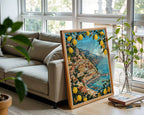 Amalfi Coast Poster – Vintage Italian Travel Wall Art Print — frame-426