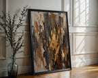 Earth & Bronze Abstract Poster – Modern Wall Art Print — frame-286