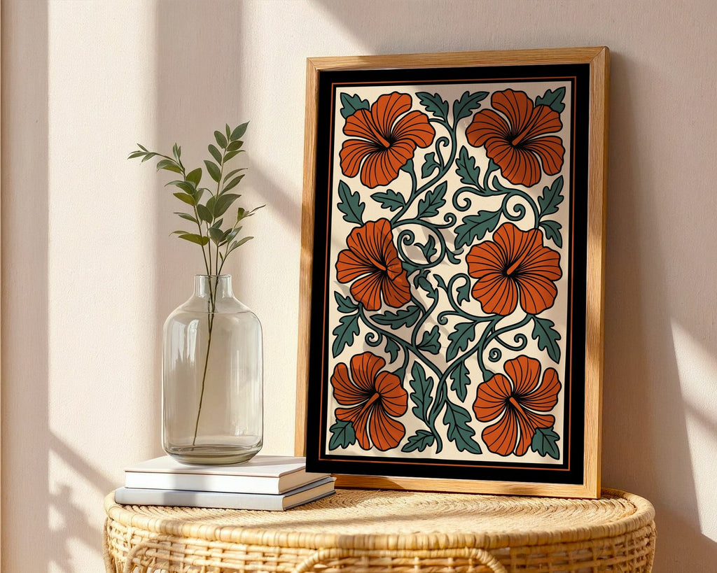 Abstract Foliage Poster – Matisse Style Paper Cutout Art Print — frame-486