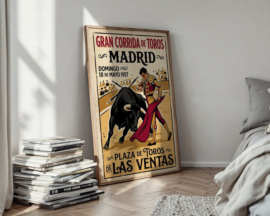 Spanish Bullfight Poster – 1950s Vintage Style Wall Art — styled-wall