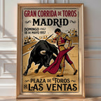 Spanish Bullfight Poster – 1950s Vintage Style Wall Art — room-portrait