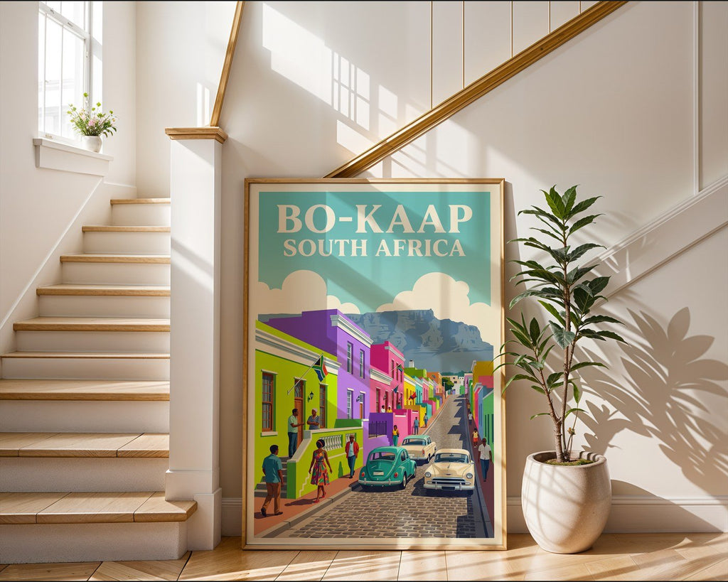 Cape Town Bo-Kaap Poster – South Africa Wall Art — frame-267