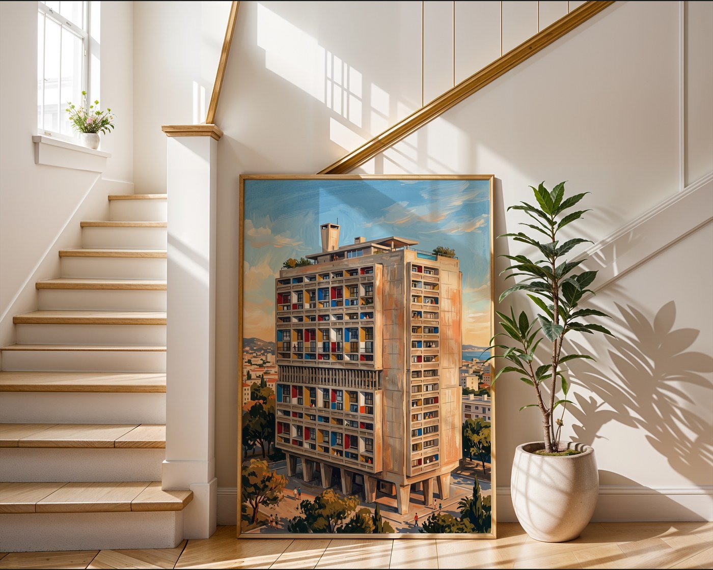 Unité d'Habitation Poster – Le Corbusier Wall Art — frame-267