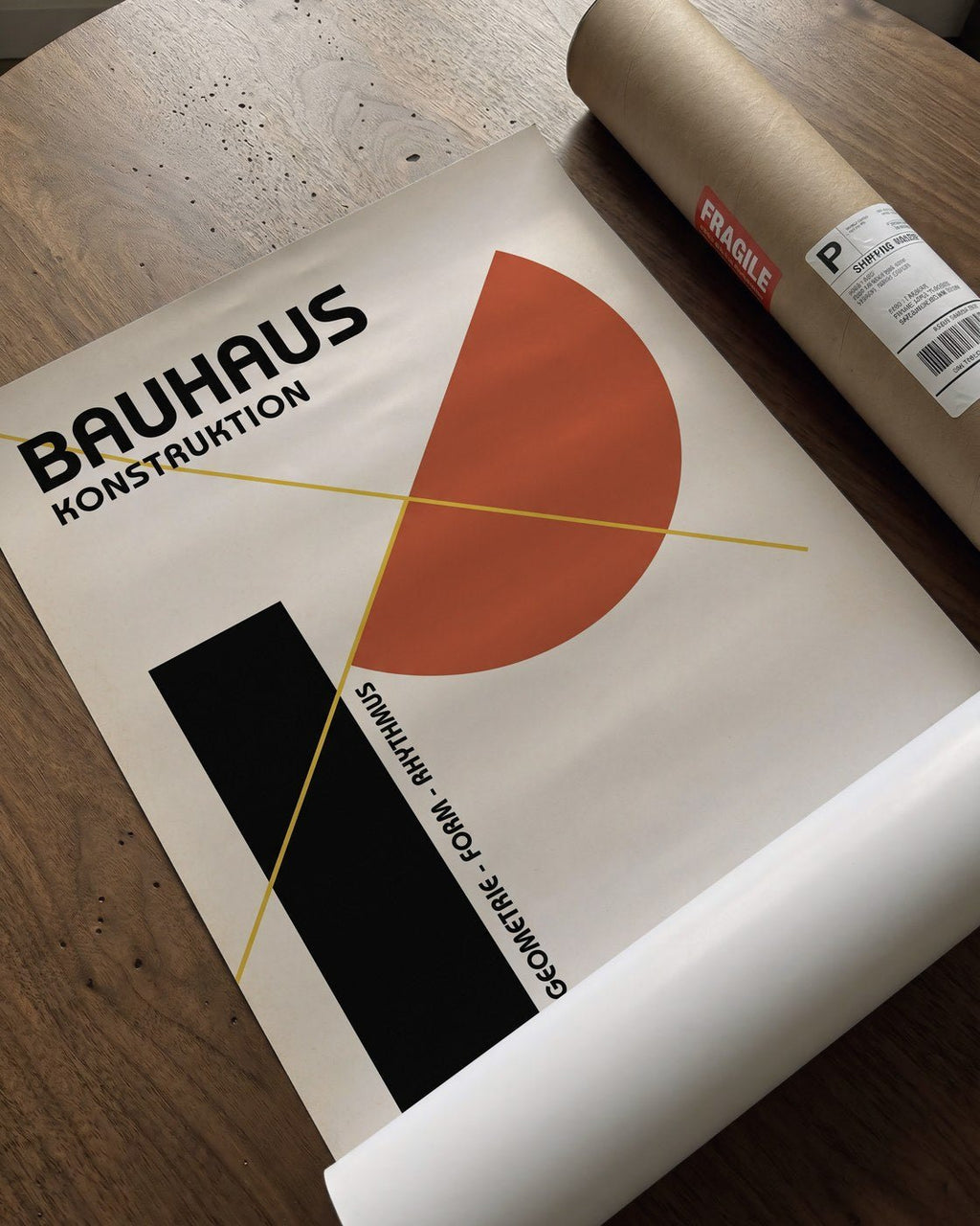 Asymmetric Bauhaus Poster – Modernist Shapes Wall Art — barakaya-flatlay