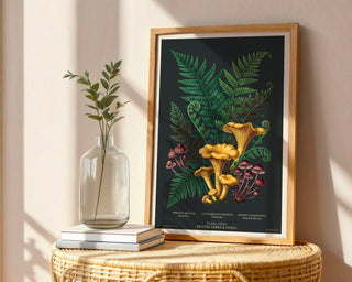 Moody Botanical Fern Poster – Vintage Scientific Wall Art Print — frame-486
