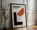 Asymmetric Bauhaus Poster – Modernist Shapes Wall Art — frame-286