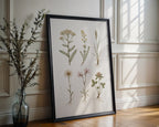 Wild Meadow Herbarium Poster – Muted Watercolour Wall Art Print — frame-286