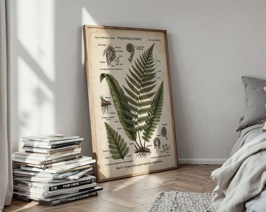 Victorian Fern Study Poster – Scientific Botanical Wall Art Print — styled-wall