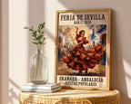 Spanish Flamenco Poster – Vintage Expressionist Wall Art — frame-486