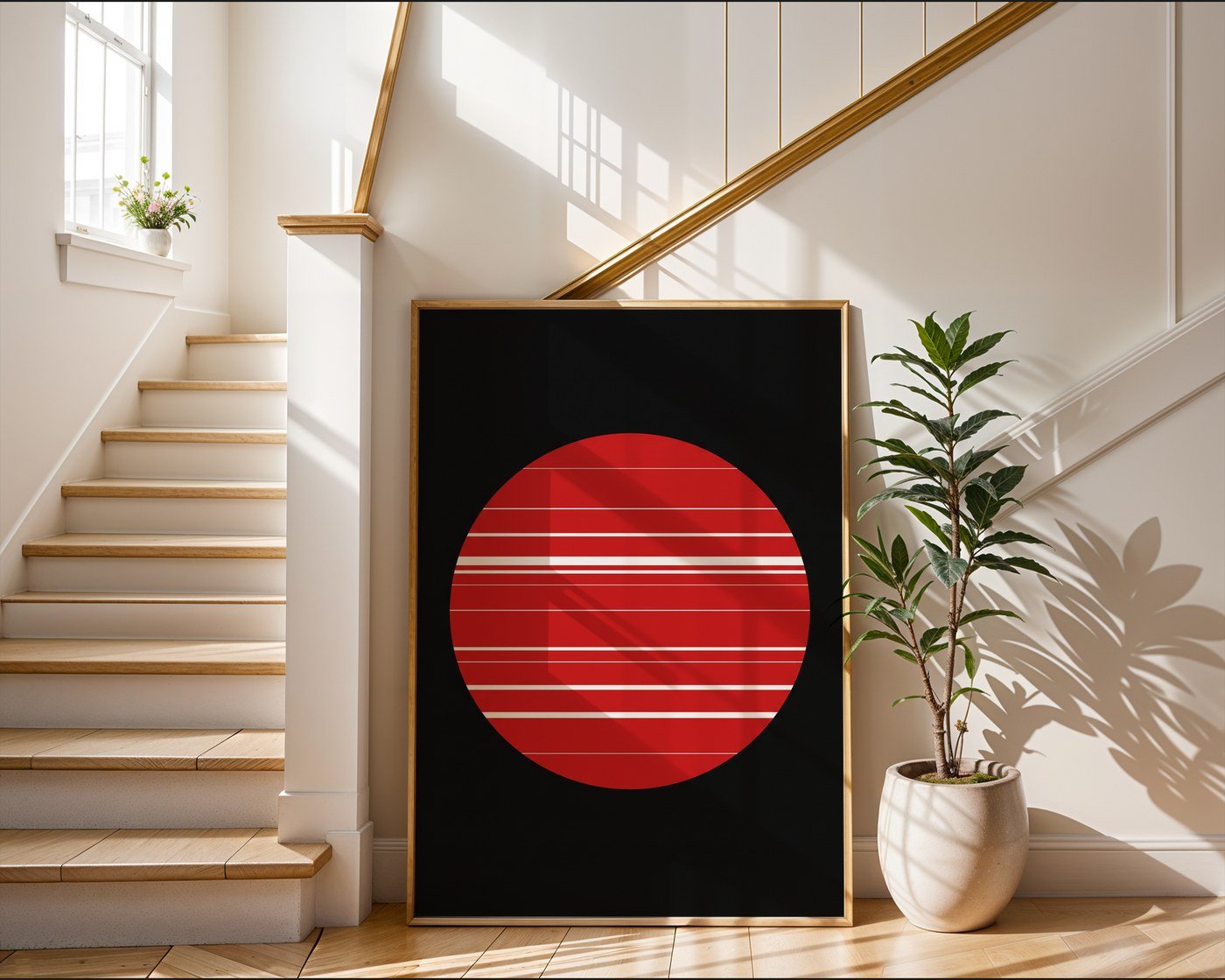 Constructivist Sphere Poster – Bold Bauhaus Wall Art — frame-267