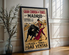 Spanish Bullfight Poster – 1950s Vintage Style Wall Art — frame-286
