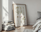 Wild Meadow Herbarium Poster – Muted Watercolour Wall Art Print — styled-wall