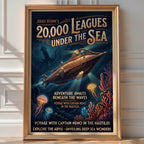 Nemo's Nautilus Poster – Jules Verne Steampunk Wall Art Print — room-portrait