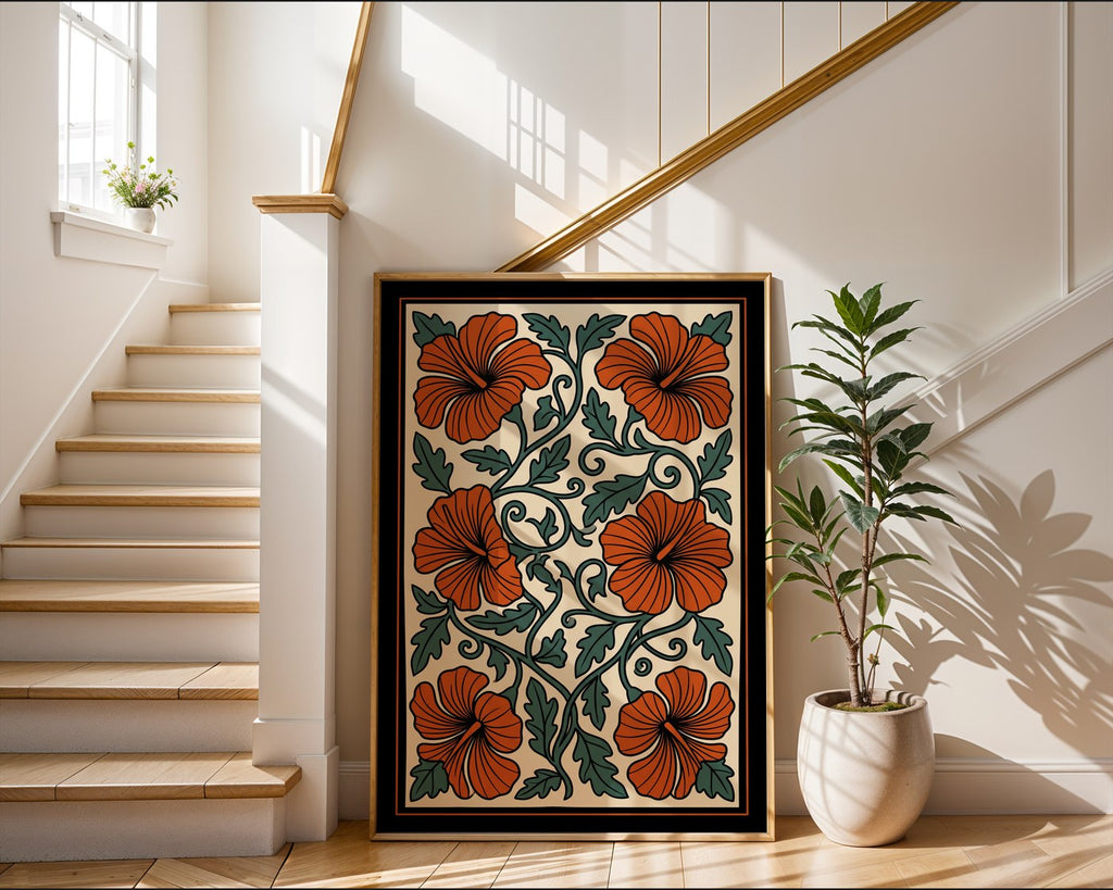 Abstract Foliage Poster – Matisse Style Paper Cutout Art Print — frame-267