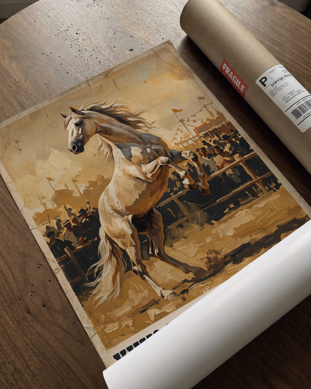Andalusian Horse Poster – Retro Equestrian Wall Art — barakaya-flatlay